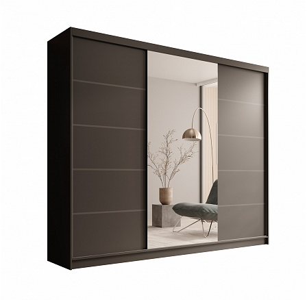 Posuvná skříň Etna 250 Černá+Černá