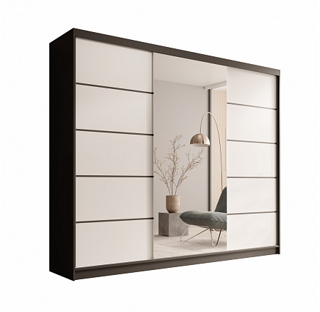 Posuvná skříň Etna 250 Černá+Bílá Posuvná skříň Etna 250 Černá+Bílá