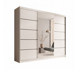 Posuvná skříň Etna 250 Bílá+Bílá