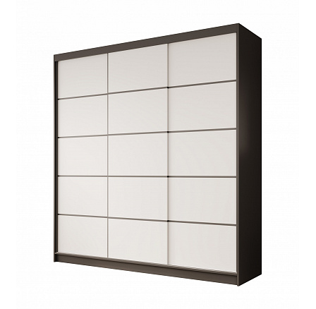 Posuvná skříň Greta 200 Černá+Bílá