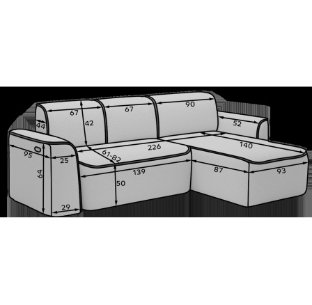 Ume Royal 01, Velvetmat 40 287x88 Levý