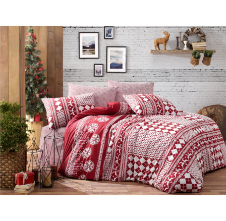 Vánoční bavlněný povlak na polštář Christmas red 45x60 Vánoční bavlněný povlak na polštář Christmas red 45x60