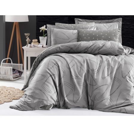 Saténový povlak na polštář Rovena grey 50x70