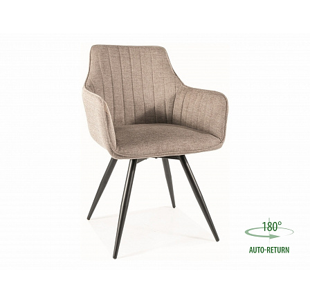 Jídelní otočná židle BALLO, Brego Béžová 34/Černá