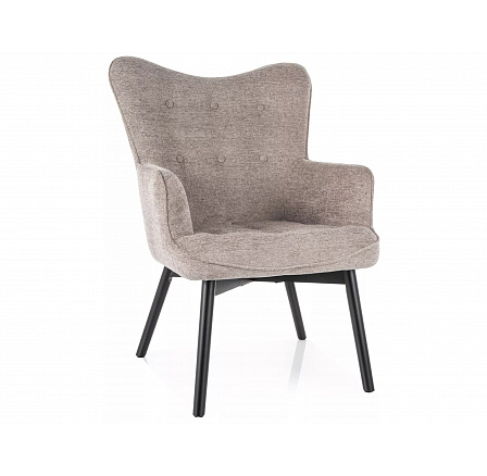 Křeslo CARMEN RAVEN, Tmavě Béžová 30/Černá