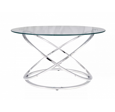 STŮL EOS B PRŮHLEDNÝ/CHROM FI 80