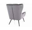 Křeslo LOUIS VELVET, Šedý Bluvel 14/Černá