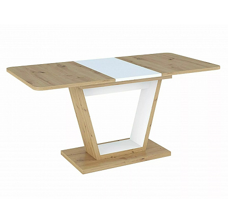 Jídelní stůl NIGEL, Dub Artisan/Bílý mat