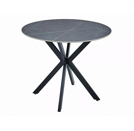 Jídelní stůl TALIA, Efekt šedého mramoru/Černá