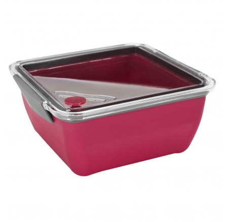 Lunch box rozdělený s vidličkou 2,6l růžový