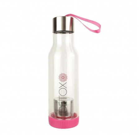 Láhev s čajovým infuzérem 500ml růžová