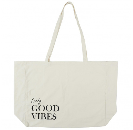 Shopper taška Only Good Vibes bílá