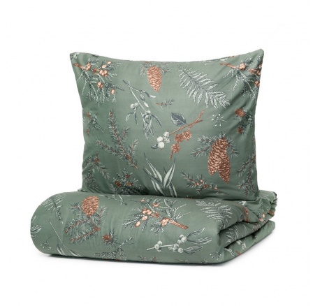Povlečení FORET mikrovlákno zelené v kuželech 200x220 cm AW23 852546