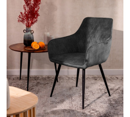 Židle SATORI grafitová 58x62x79cm 894478
