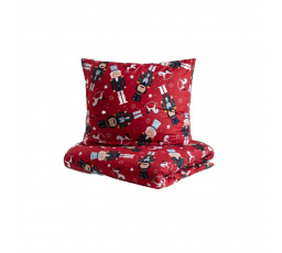 Duvet AITONA mikrovlákno červené s vánočním motivem 140x200 + 1*70x80 cm 712951