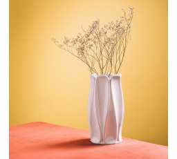 Váza NOVO bílá s geometrickým vzorem 11.2x24.50 cm 727771