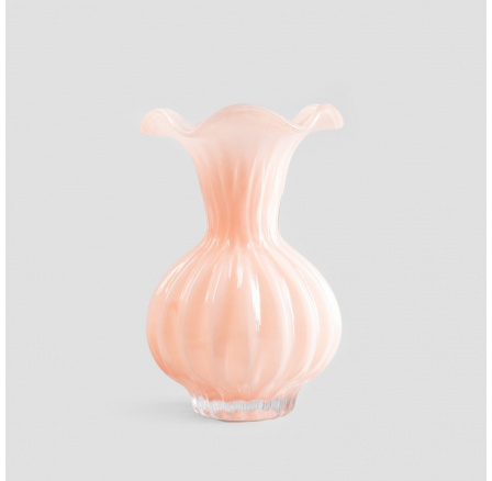 Váza FLOREVA skleněný korál 12x22.5 cm 729843