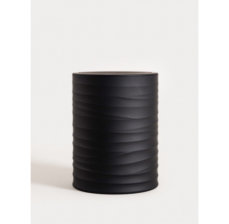 Koš na prádlo TORUS s reliéfem černý 19x19x25 cm 733628