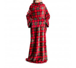 TV deka TARTAN s vzorovanými rukávy 130x170 cm 750922