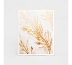 Zarámovaný obraz ZEFIR zlaté listy 50x40 cm 757709
