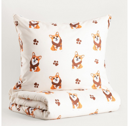 CORGI Corgi psí mikrovláknové povlečení 160x200 + 2*70x80 cm 756030