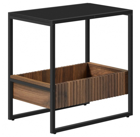 Odkládací stolek 55x35cm, mdf, ořech, AKF-E1082 BK Odkládací stolek 55x35cm, mdf, ořech, AKF-E1082 BK