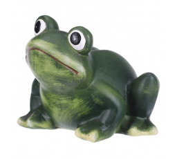 Žába - keramická figurka, vel. L, zelená