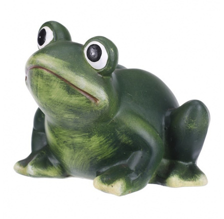 Žába - keramická figurka, vel. L, zelená