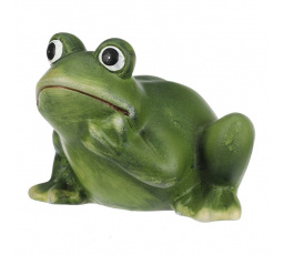 Žába - keramická figurka, vel. M, zelená