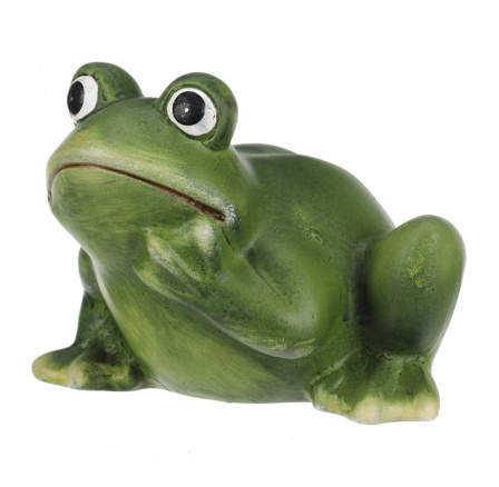Žába - keramická figurka, vel. M, zelená