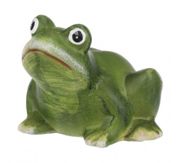 Žába - keramická figurka, vel. S, zelená
