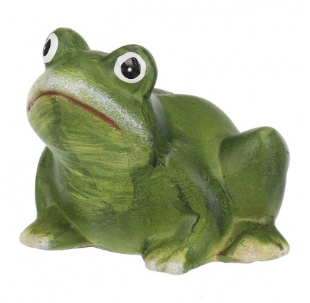 Žába - keramická figurka, vel. S, zelená