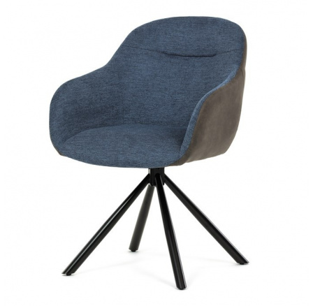 Jídelní židle, modrá, látka, DCH-Y1143 BLUE2