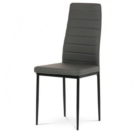 Jídelní židle, šedá, ekokůže, DCL-372 GREY