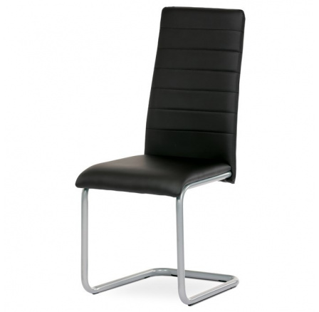 Jídelní židle, černá, ekokůže, DCL-402 BK