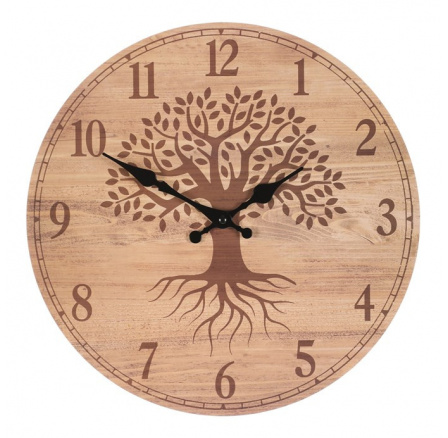Hodiny nástěnné - strom života, MDF, 34 cm