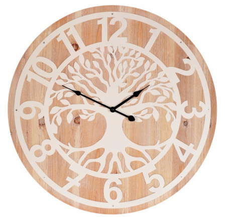 Hodiny nástěnné - strom života, MDF a kov, 60 cm