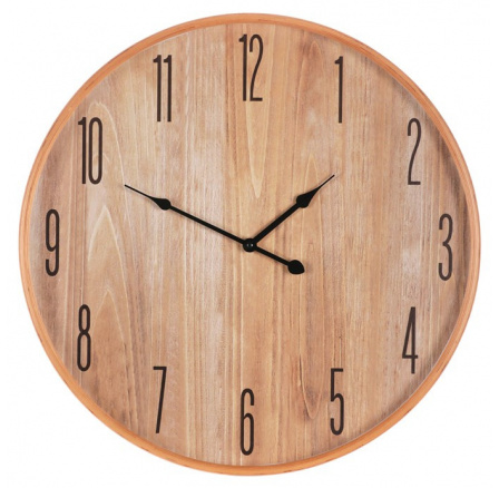 Hodiny nástěnné - MDF s dřevěným rámem, 53 cm