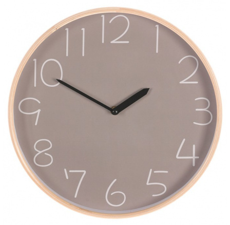 Hodiny nástěnné - MDF s dřevěným rámem, 32 cm