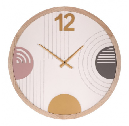 Hodiny nástěnné - bílé, pouze s číslem 12, MDF, 60 cm