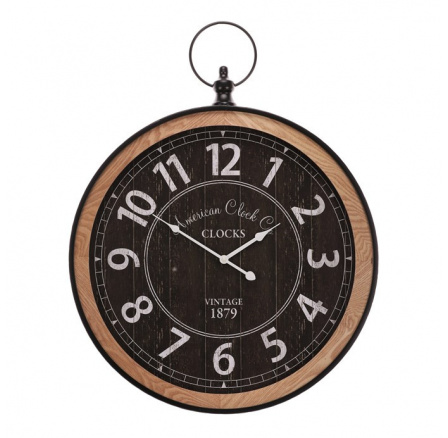 Hodiny nástěnné - styl kapesních hodinek, kovové, 58 cm