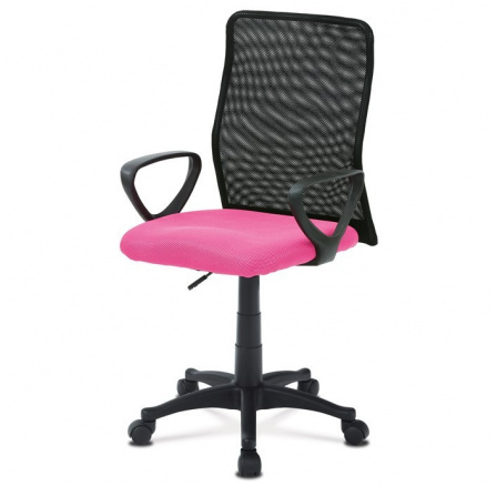 Dětská židle, výškově nastavitelná, růžová síťovina, KA-B047 PINK