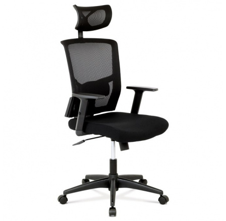 Kancelářská židle, houpací mechanismus, černá síťovina, KA-B1013 BK