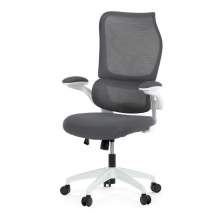 Kancelářská židle, houpací mechanismus, šedá síťovina, KA-C807 GREY