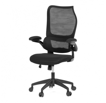 Kancelářská židle, houpací mechanismus, černá síťovina, KA-C808 BK