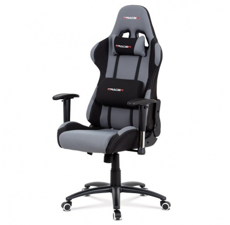 Kancelářské křeslo, houpací mechanismus, šedá látka, KA-F01 GREY