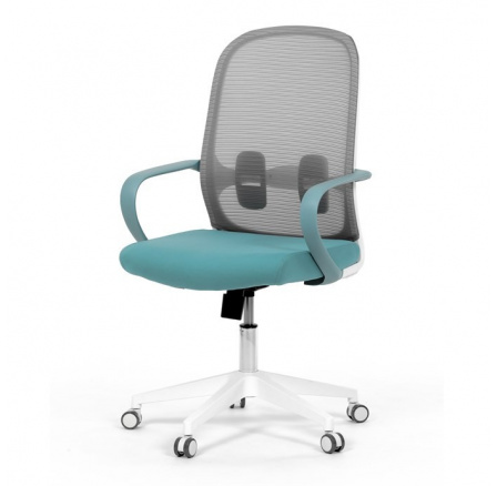 Kancelářská židle, houpací mechanismus, modrá látka, KA-S425 BLUE