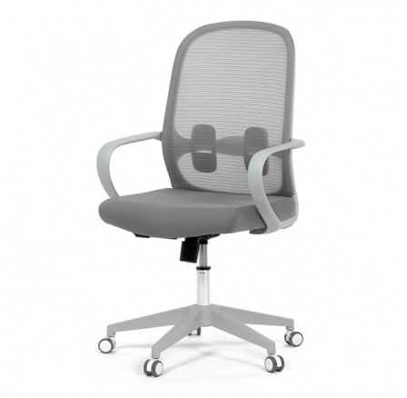 Kancelářská židle, houpací mechanismus, šedá látka, KA-S425 GREY