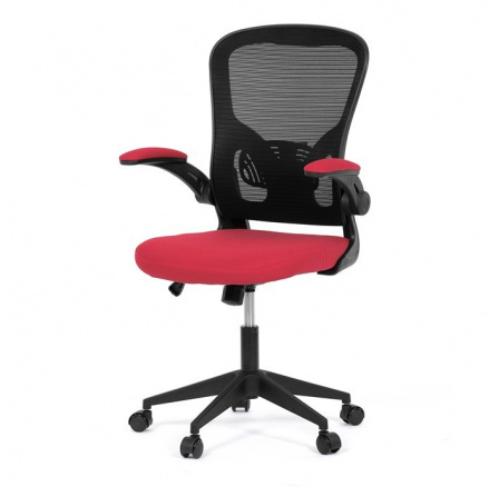 Kancelářská židle, houpací mechanismus, červená, KA-V317 RED