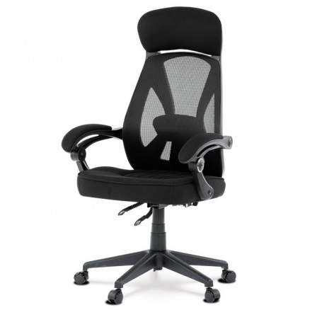 Kancelářská židle, houpací mechanismus, černá síťovina, KA-Y309 BK